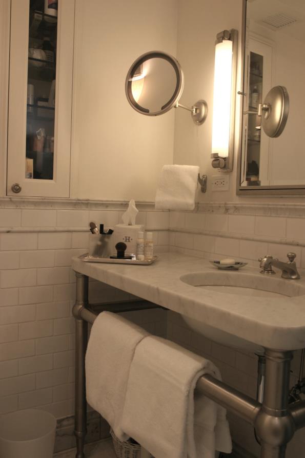 A bathroom vanity sink